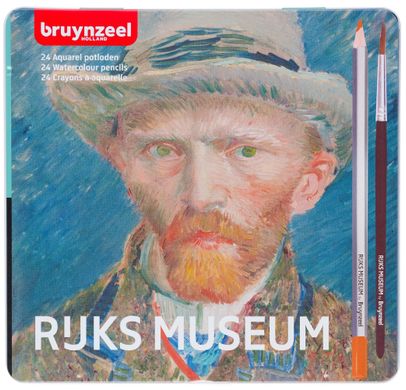 Набор акварельных карандашей Dutch Masters, Автопортрет Ван Гога, 24 штуки, Bruynzeel