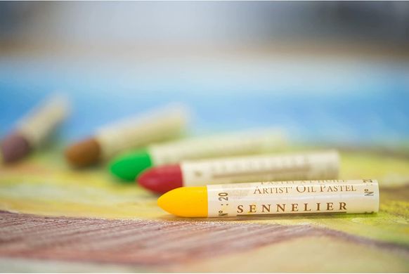 Набор масляной пастели Sennelier серия "A L'huile" Иридисцентные (Iridescent), блестящие, 12 цветов, картон