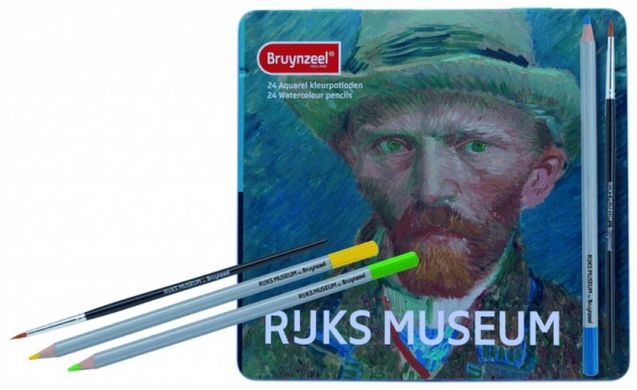 Набір акварельних олівців Dutch Masters, Автопортрет Ван Гога, 24 штуки, Bruynzeel
