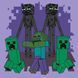 Картина по номерам Minecraft Эндермены, 25х25 см, Santi 4823091922510 фото 1 с 3