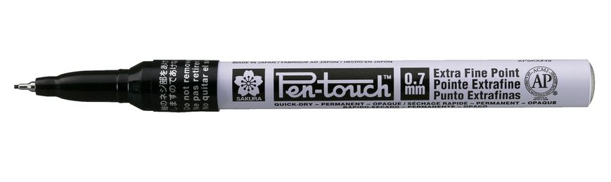 Маркер Pen-Touch Чорний, тонкий (Extra Fine) 0,7 мм, Sakura