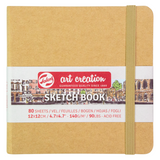 Блокнот для графики Talens Art Creation, 12x12 см, 140 г/м2, 80 листов, крафт, Royal Talens