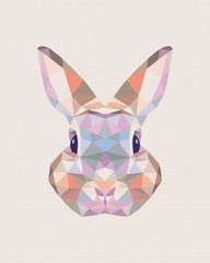 Картина за номерами Кролик в мозаїці, 40х50 см, Brushme