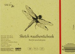 Альбом для ескізів Authentic, 24,5x17,6 см, 80 г/м2, 36 аркушів, кремовий, Smiltainis