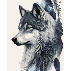 Картина по номерам Мифический волк, 40х50 см, Santi