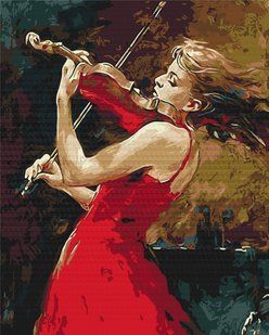 Картина по номерам Девушка со скрипкой, 40x50 см, Brushme