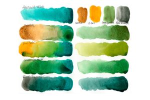 Эффект грануляции в акварельных красках