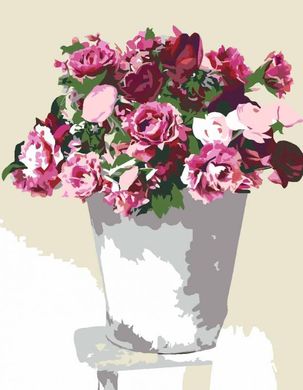 Картина за номерами Троянди у вазі, 35х45см, ROSA START