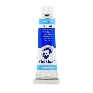 Краска акварельная Van Gogh (570), Синий ФЦ, туба, 10 мл, Royal Talens