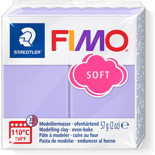 Пластика для бижутерии Soft, сиреневая пастельная, 57 г, Fimo