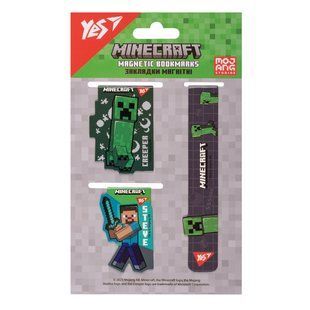 Набор закладок магнитных Minecraft.Spring, 3 штуки, Yes