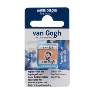 Краска акварельная Van Gogh (224), Неаполитанский желто-красный, кювета, Royal Talens