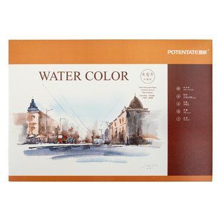 Блок-склейка для акварели Potentate, 27x39 см, 300 г/м&sup2;, среднее зерно, 16 листов