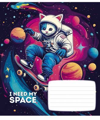 Зошит учнівський I need my space А5, 24 аркуша у клітинку, Star