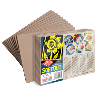 Набор блоков для гравюры SOFTCUT CARVING BLOCK 3.0/SC3, 200х150х3 мм, 10 штук, ESSDEE