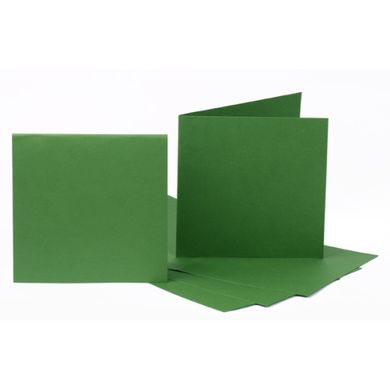 Набор заготовок для открыток №11, 12х16,8 см, 220 г/м², темно-зеленый, 5 штук, ROSA TALENT