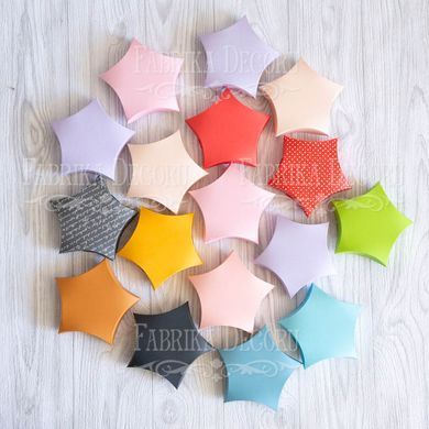 Набір картонних заготовок для пакування подарунків №002, Beige-warm pink, 7х1,5 см, 6 штук, Fabrika Decoru