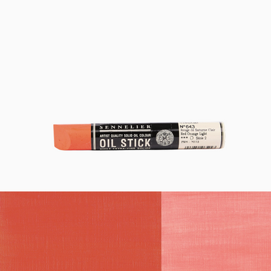 Масляная краска в форме пастели Sennelier Oil Stick, 38 мл, S2, светло-красно-оранжевый, Red Orange Light