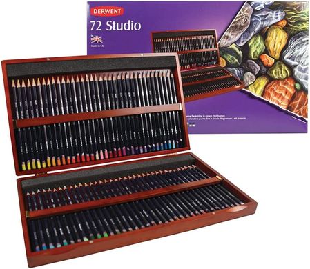 Набір кольорових олівців Studio, дерев`яна коробка, 72 штуки, Derwent