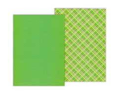 Бумага с рисунком Клетка А4, 21x29,7 см, 300г/м², двусторонняя, зеленая, Heyda