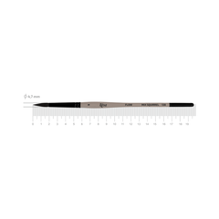 Пензель FLOW 138 № 5, мікс білка круглий, короткая ручка, Rosa