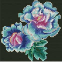 Алмазна мозаїка Strateg ПРЕМІУМ Неонові квіти 30х30 см CA-0062