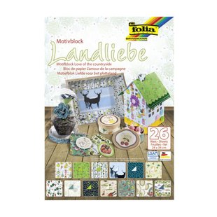 Набір дизайнерського паперу Люблю країну 24х34 см, 80-200г/м², 26 аркушів, Folia