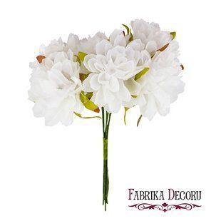 Набор декоративных цветов Черешни, белые, 6 штук, Fabrika Decoru