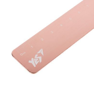 Лінійка-закладка Rose Gold 16 см, металева, рожева, Yes