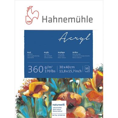 Альбом-склейка для акрила Acrylic Paint Board, 24x32 см, 360 г/м², 10 листов, Hahnemuhle