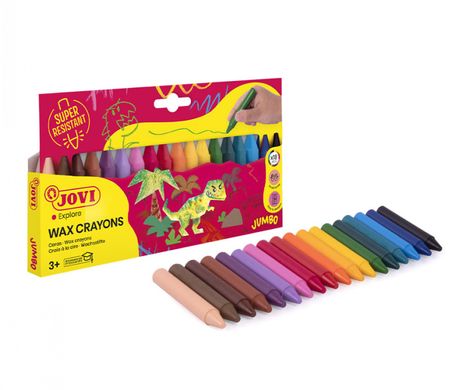 Набір кольорових воскових олівців JOVI 18 штук