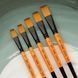 Пензель Flame 1368F, №10, cинтетика, плоский, коротка ручка, Rosa 4823098534440 зображення 5 з 6