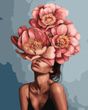 Картина за номерами Дівчина в квітучих півонії, 40х50 см, Brushme
