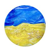 Набір Big Fluid Art Box Синьо-жовтий (2 картини), 30 см