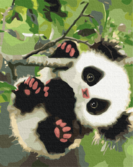 Картина за номерами Грайлива панда, 40х50 см, Brushme