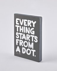 Блокнот Graphic L, Everything Starts From A Dot, 16,5х22 см, 120 г/м², 128 листов, Nuuna