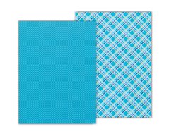 Бумага с рисунком Клетка А4, 21x29,7 см, 300г/м², двусторонняя, голубая, Heyda