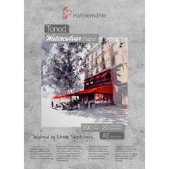 Альбом-склейка для акварелі тонована Toned А5, 14,8х21 см, 200 г/м², 20 аркушів, сірий, Hahnemuhle