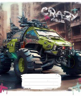 Тетрадь общая Monster trucks А5, 48 листов в линию, вододисперсионная обложка, Школярик