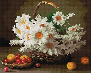 Алмазная мозаика Полевые ромашки, 40x50 см, Brushme