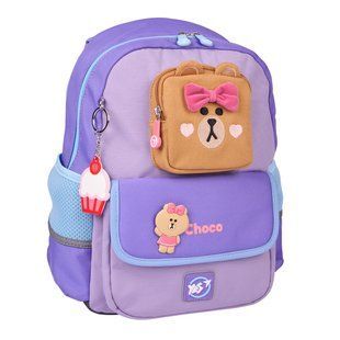 Рюкзак шкільний S-104 Line Friends Pretty Choco, бузковий, Yes