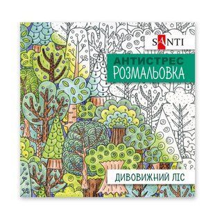 Розмальовка антистрес Дивовижний ліс, 20 сторінок, Santi