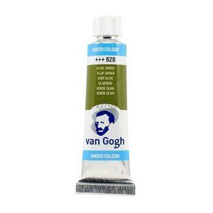 Краска акварельная Van Gogh (620), Зеленый оливковый, туба, 10 мл, Royal Talens