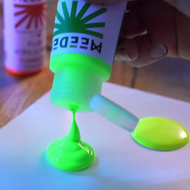 Набір рідких акрилових фарб Fluid Fluorescent, 6 кольорів по 60 мл, MEEDEN