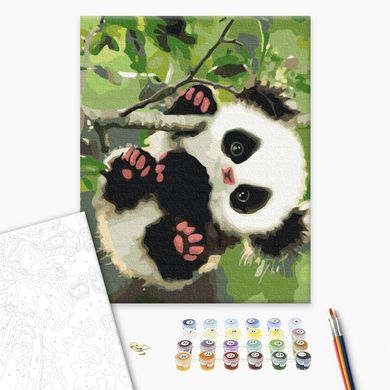 Картина за номерами Грайлива панда, 40х50 см, Brushme