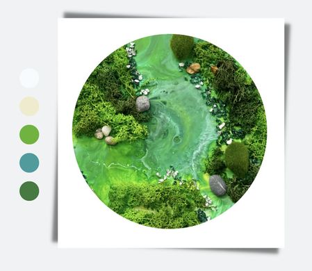 Набор Mini Fluid Art Box Зеленый (1 картина), 30 см