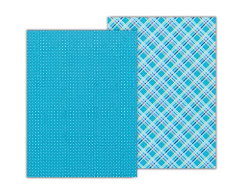 Папір з малюнком Клітинка А4, 21x29,7 см, 300г/м², двосторонній, блакитний , Heyda