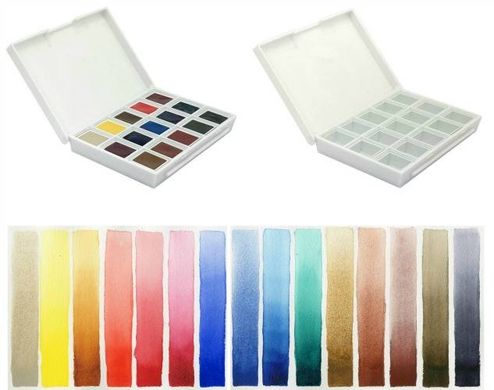 Набір акварельних фарб Daniel Smith в напівкюветах 15 кольорів 1,8 мл Ultimate Mixing Half Pan