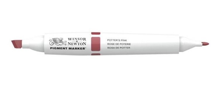 Маркер двосторонній, Pigment marker, (537) Рожевий гончарний, Winsor & Newton