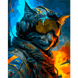 Картина по номерам Воинственный кот-призрак, © zubenko_ai_art, 40х50 см, Santi 4823099544585 фото 1 с 2
